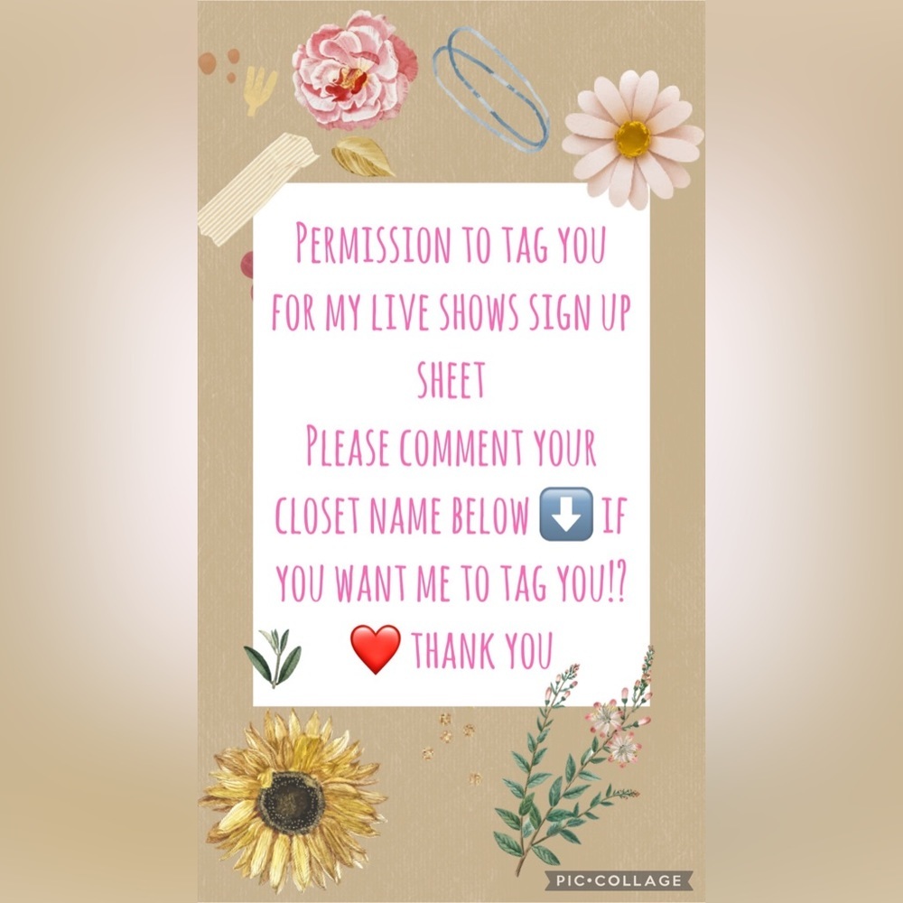 🌺 PERMISSION TO TAG YOU DURING MY LIVE SHOWS 🌺 PLEASE SIGN UP BELOW ⬇️ 3/21/24